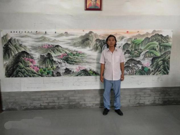 辦公室掛風(fēng)水畫(huà)裝飾，宋唐手繪國(guó)畫(huà)美麗雅致風(fēng)水順暢！