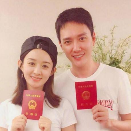 金鷹影后趙麗穎花落馮紹峰，疑似奉子成婚？