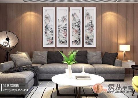 中式客廳掛什么畫好？仿古山水更有“儒雅中國風(fēng)”