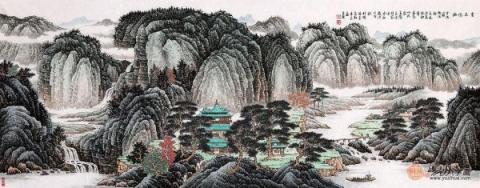 許吉爾山水畫(huà)作品如何？許吉爾國(guó)畫(huà)山水市場(chǎng)價(jià)格多少！
