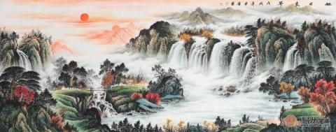客廳沙發(fā)墻掛畫(huà)推薦！五幅山水國(guó)畫(huà)打造不同美麗的家！
