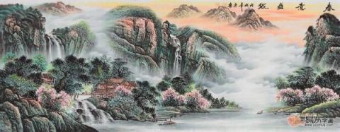 客廳沙發(fā)墻掛畫(huà)推薦！五幅山水國(guó)畫(huà)打造不同美麗的家！
