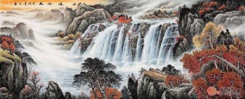 宋唐風(fēng)水國畫欣賞！山高水長美景獨特財運旺