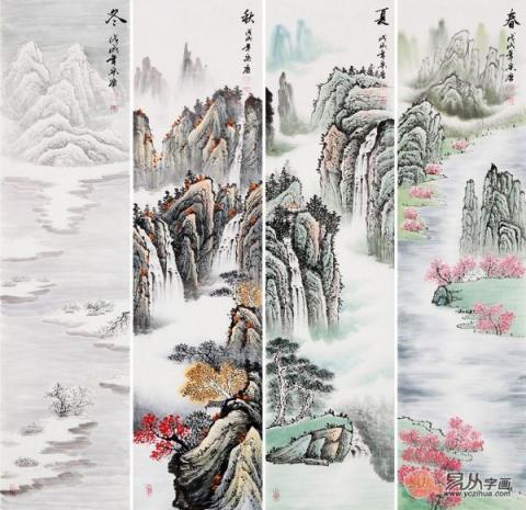 客廳藝術(shù)畫裝飾畫？宋唐國(guó)畫裝飾美景旺財(cái)好運(yùn)來！