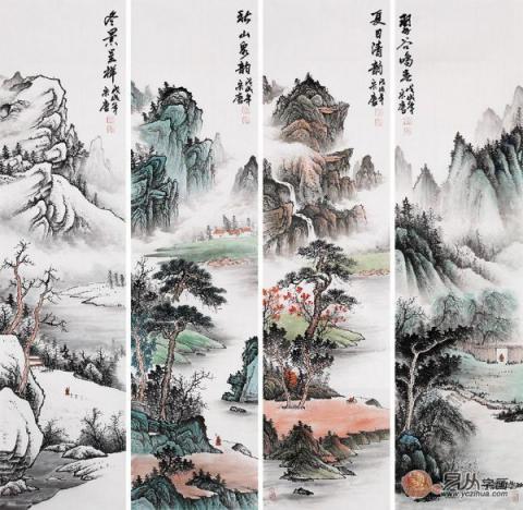 客廳掛什么畫風(fēng)水好？精品山水國畫打造風(fēng)水順暢財運旺！