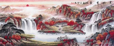 客廳掛什么畫風(fēng)水好？精品山水國畫打造風(fēng)水順暢財運旺！