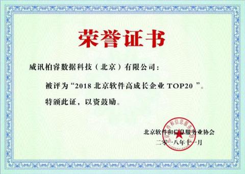 “2018軟件高成長(zhǎng)企業(yè)20強(qiáng)”出爐，數(shù)據(jù)庫(kù)新銳柏睿數(shù)據(jù)榮登榜單