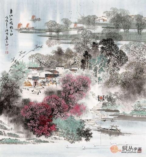 畫家諸明山水畫欣賞，領(lǐng)略秀麗江南景色優(yōu)美！