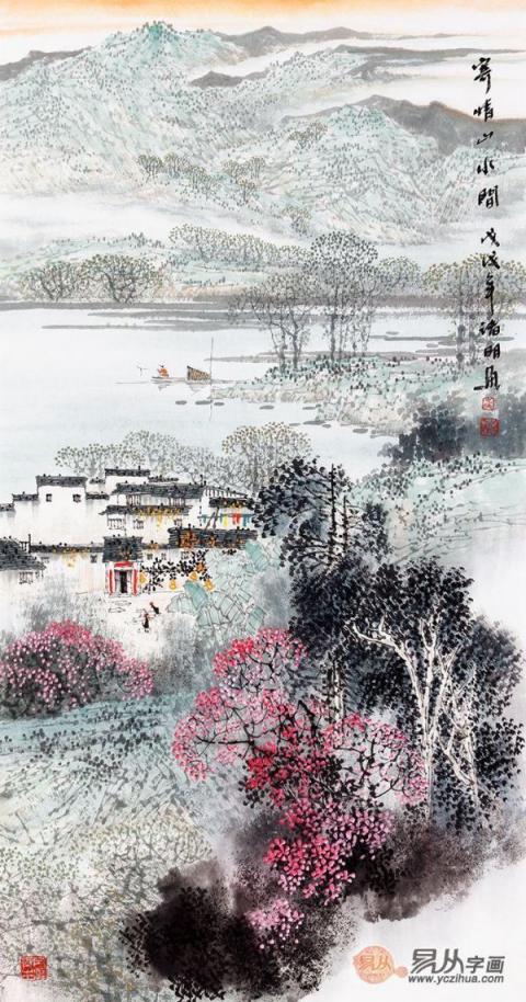 畫家諸明山水畫欣賞，領(lǐng)略秀麗江南景色優(yōu)美！