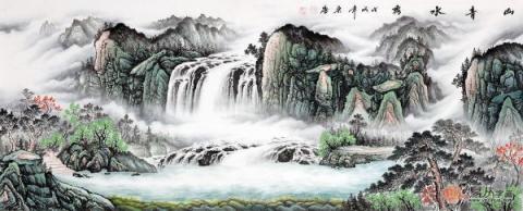 客廳裝飾掛什么畫？山水國畫裝飾旺財好運來！