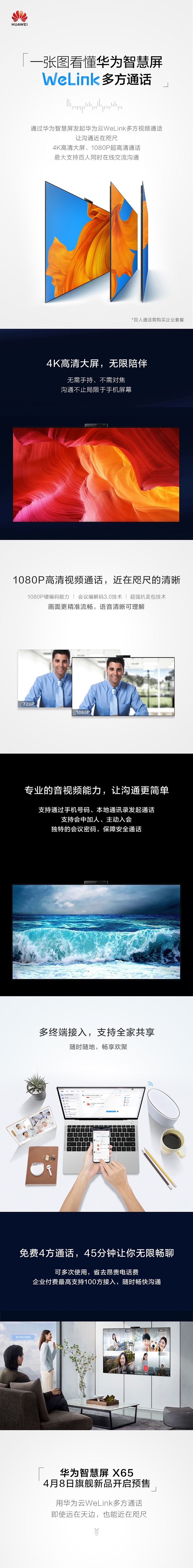 華為云WeLink多方視頻通話現(xiàn)已強(qiáng)勢(shì)登陸華為智慧屏 X65