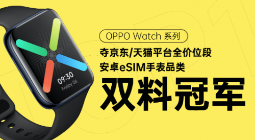 618首戰(zhàn)告捷！OPPO Watch全價位段斬獲安卓eSIM品類雙料冠軍