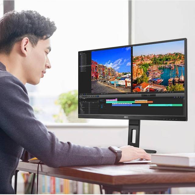 搭載USB C接口，AOC P2系列打造極速傳輸體驗!