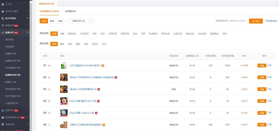 飛瓜快手——專業(yè)的快手?jǐn)?shù)據(jù)分析平臺，讓你玩轉(zhuǎn)快手直播電商