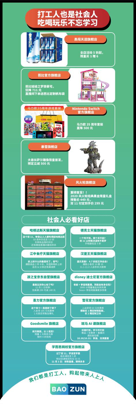 寶尊發(fā)布雙11購物攻略，加油打工人！
