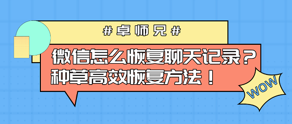 微信怎么恢復(fù)聊天記錄？種草高效恢復(fù)方法！