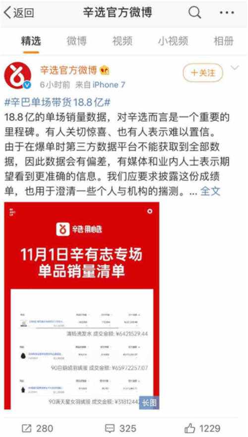 不玩虛的，辛選硬核曬出18.8億數(shù)據(jù)