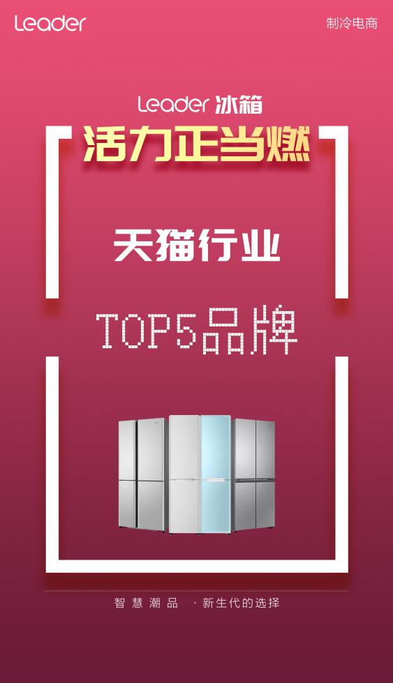 躍居TOP5！被年輕人喜歡的Leader冰箱，雙11榜上有名