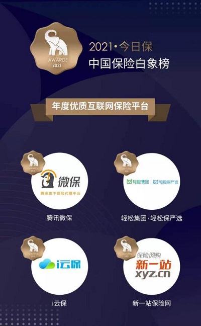 今日?！ぶ袊?guó)保險(xiǎn)白象榜公布年度優(yōu)質(zhì)互聯(lián)網(wǎng)保險(xiǎn)平臺(tái) 輕松集團(tuán)·輕松保嚴(yán)選上榜