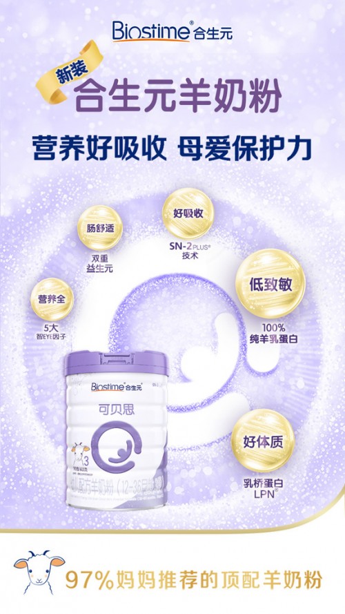 合生元羊奶粉延續(xù)呵護(hù)，照顧寶寶合生元更專業(yè)！