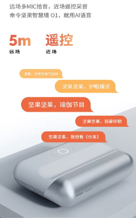 厚積而薄發(fā)! 堅果投影JMGO新品堅果O1堅果智慧墻O14.29即將開售亮相，盡顯智能投影領跑者實力