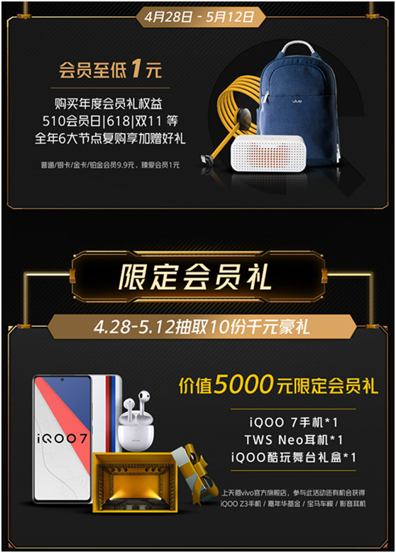 最勁爆的購手機福利！iQOO年度會員日來襲