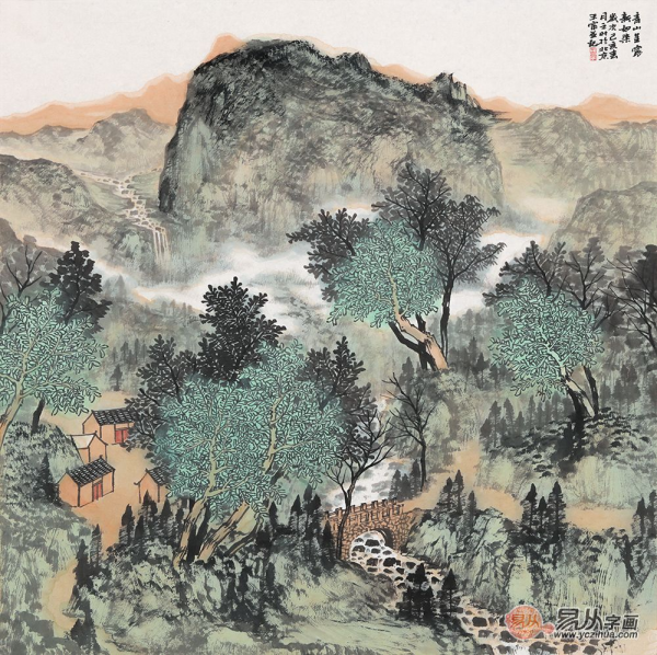 室內(nèi)背景墻裝飾畫選擇沒思路？看看畫家王寧山水畫