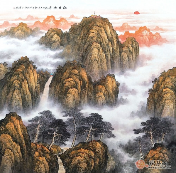 室內(nèi)背景墻裝飾畫選擇沒思路？看看畫家王寧山水畫