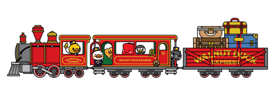 坐上“核桃小鴨”號(hào)列車與核桃家族一起開啟奇妙之旅吧！