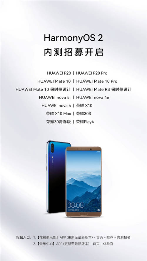 千元機也能升級HarmonyOS 2，華為宣布榮耀Play4等14款機型啟動內測
