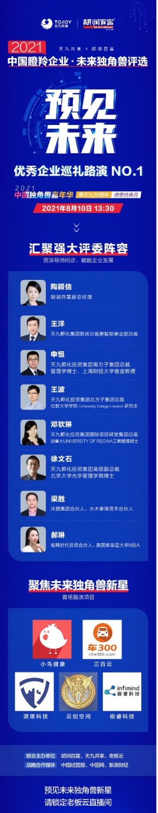 未來(lái)獨(dú)角獸評(píng)選優(yōu)質(zhì)創(chuàng)新企業(yè)路演啟動(dòng) 天九老板云打造獨(dú)角獸雙盛宴