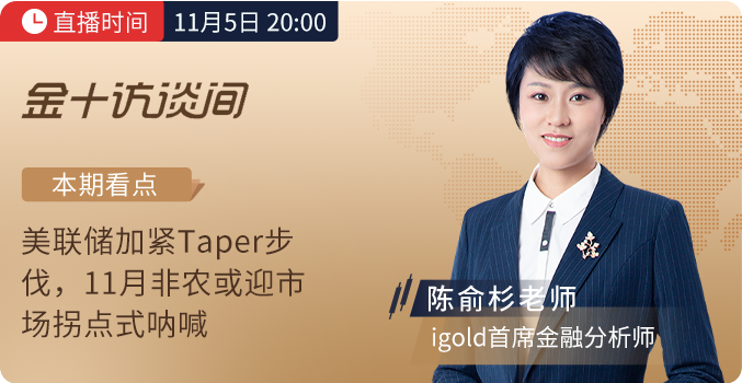11月5日金十訪談間非農(nóng)專場，領峰貴金屬剖析Taper啟動后非農(nóng)走向