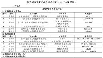 2024年版智慧健康養(yǎng)老推廣目錄公布：80個(gè)產(chǎn)品與31項(xiàng)服務(wù)入選