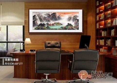 辦公室掛什么畫風水好？畫家宋唐山水畫裝飾美景財運旺！