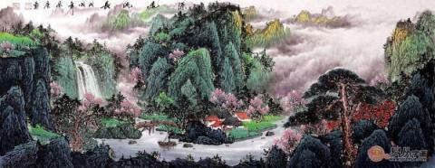 辦公室掛什么畫風水好？畫家宋唐山水畫裝飾美景財運旺！