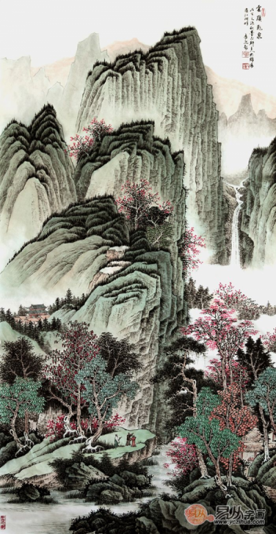玄關(guān)裝飾掛什么畫？許吉爾手繪山水打造藝術(shù)家居！