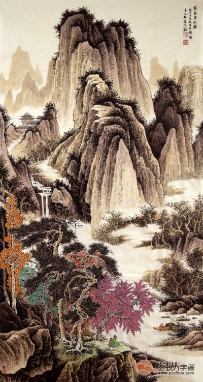 玄關(guān)裝飾掛什么畫？許吉爾手繪山水打造藝術(shù)家居！