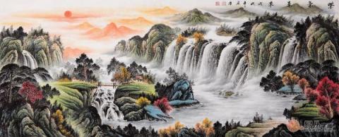 辦公室掛什么山水畫好？宋唐手繪國(guó)畫打造風(fēng)水順暢財(cái)運(yùn)旺！
