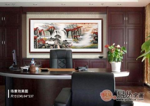 辦公室掛什么山水畫好？宋唐手繪國(guó)畫打造風(fēng)水順暢財(cái)運(yùn)旺！