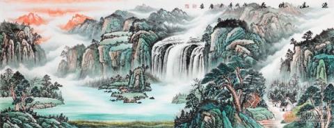 辦公室掛什么山水畫好？宋唐手繪國(guó)畫打造風(fēng)水順暢財(cái)運(yùn)旺！