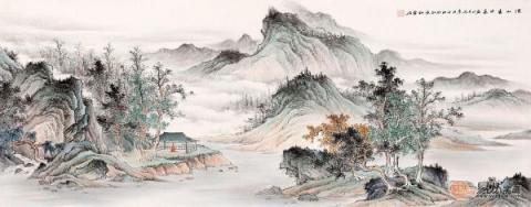 春節(jié)送禮送什么字畫好？李佩錦精品山水字畫雅致是首選！