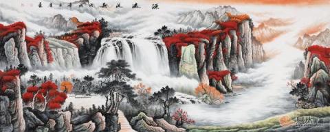 客廳沙發(fā)墻掛什么畫(huà)？宋唐手繪國(guó)畫(huà)裝飾風(fēng)水財(cái)運(yùn)旺！