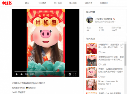 2億人玩“豬”，小紅書(shū)攜手相芯科技打造“新年味”