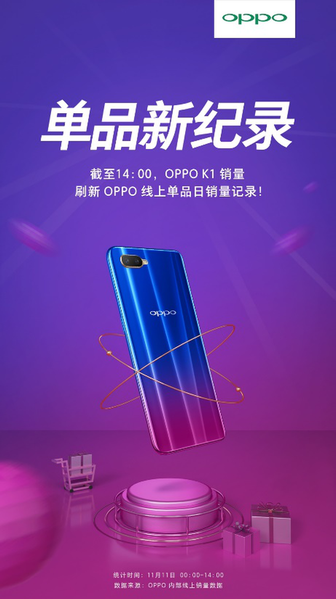 女王節(jié)時(shí)尚好禮 OPPO K1限時(shí)搶購價(jià)1399元起