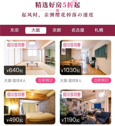 又到賞櫻季！芝麻信用攜手小豬?日本民宿5折起?還可以免押金！