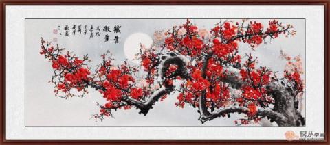 五款經(jīng)典的客廳掛畫，吉祥花鳥畫裝飾韻味十足