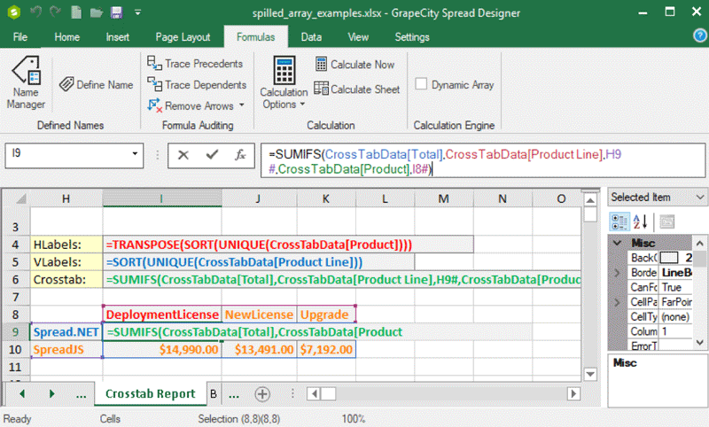 Spread.NET 表格控件 V12.1 正式發(fā)布！加入動態(tài)數(shù)組，讓公式運算更具效率