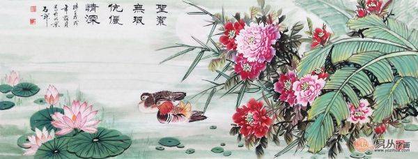 臥室掛畫之牡丹畫，寫意牡丹畫家石開作品欣賞