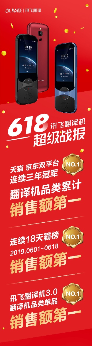續(xù)寫(xiě)榮耀！訊飛翻譯機(jī)618連續(xù)18天霸榜第一