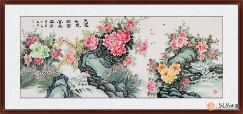 國畫牡丹圖適合掛在哪些場合，易從帶你一探究竟